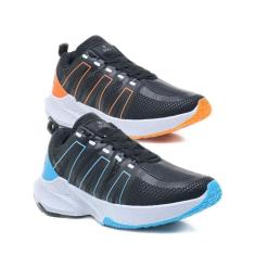 Imagem de Kit Tenis Masculino 2 Pares Academia Caminhada Corrida Leve Macio Nog-Masculino