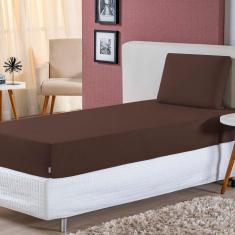 Imagem de Jogo de Lençol Solteiro Malha 100% Algodão 2 Peças - Tabaco