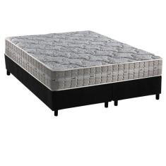 Imagem de Cama Box Queen: Colchão Molas Ensacadas Anjos Royal + Base CRC Suede Black(158x198)