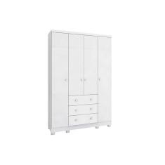 Imagem de Guarda Roupa Bebe Junior C 4 Portas E 3 Gavetas Branco Peroba