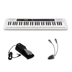 Imagem de Teclado Casio Casiotone CT-S200 wh com Luminária e Pedal Kit