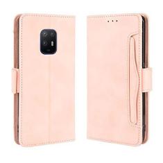 Imagem de Capa com compartimento para cartão para Fujitsu Arrows 5G, capa flip de couro para Fujitsu Arrows 5G, capa magnética retrô para celular, capa carteira com compartimentos para cartões