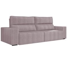 Imagem de Sofá Retrátil 234cm Leonel Suede Rosê Gran Belo