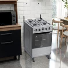 Imagem de Fogão De Piso A Gás 4 Bocas Acendimento Automático Delicato Plus Kroma