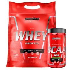 Imagem de Nutri Whey 907g Refil + Bcaa Top 120 Caps Integralmedica, Baunilha