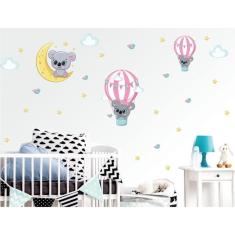 Imagem de Adesivo De Parede Coala Balões E Lua - Ra Personalize