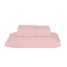 Imagem de Jogo De Lençol Solteiro 140 Fios Dia A Dia Rosé Valle Enxovais 2 Peças