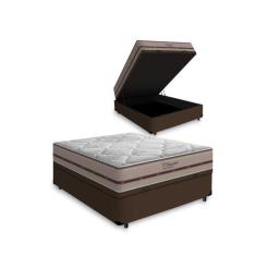 Imagem de Cama Box Com Baú Viúva + Colchão De Molas Ensacadas - Anjos - Classic