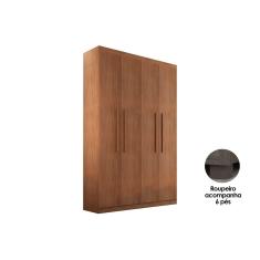 Imagem de Guarda Roupa 4 Portas E 2 Gavetas C Pes Espanha Imbuia Rufato