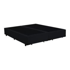 Imagem de Cama Box Blindado King Bipartido King Design Suede Preto 193x203x40