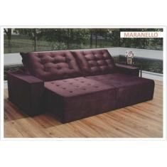 Imagem de Sofá retrátil e reclinável Maranello 2,90m suede aveludado - Estofados