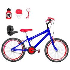 Imagem de Bicicleta Infantil Aro 20 Aero e Acelerador Azul e Vermelha