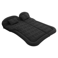 Imagem de Colchão Cama Aveludada Inflável para Viagem Suv Carro com Bomba Elétrica 12v Vg Plus Preto