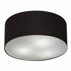 Imagem de Plafon Cilíndrico Md-3058 Tecido 55X25cm Bivolt Preto