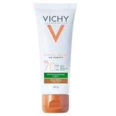 Imagem de Vichy Capital Soleil Purify Protetor Solar Facial Fps70 Cor Média 40G