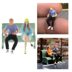 Imagem de 1/64 Figuras minúsculas Mulher Homem Bonecas Miniaturas ama Collect