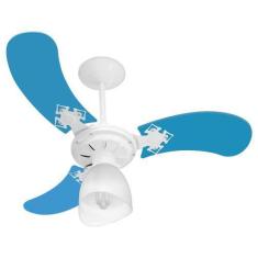 Imagem de Ventilador De Teto New Baby Colors Br/Az 220V+Controle Rem. - Venti-De