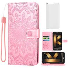 Imagem de Asuwish Capa de telefone para LG K20/K20 Plus/K20 V/Harmony/V5/K10 2017/Grace LTE Capa carteira com protetor de tela de vidro temperado Slim Flip Cover Card Holder LGK20Plus LGK20V K20V K 20 20K K20+