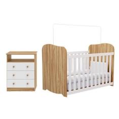 Imagem de Quarto De Bebê Completo Com Berço Americano Uli Guarda Roupa E Cômoda