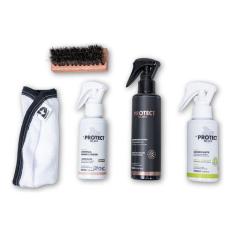 Imagem de Kit Limpa Tênis Camurça Nobuk  Impermeabiliza + Tira Chulé - D Protect