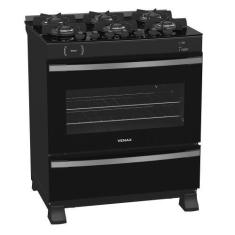 Imagem de Fogao a gas maxi vitreo 6 q preto fosco gas glp - Venax, Bivolt