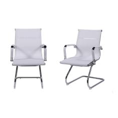 Imagem de Kit 02 Cadeiras Boxbit Eames Office Tela Fixa Branca