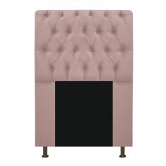 Imagem de Cabeceira Estofada Lady 90 Cm Solteiro Com Capitonê  Suede Rosê - Adj Decor