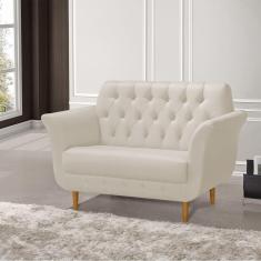 Imagem de Namoradeira Pés Palito em Madeira Playa 2 Lugares Linho Crú