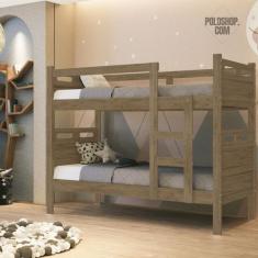 Imagem de Beliche Solteiro Jaspe  - Vira Duas Camas 100% Mdf - Entrega Imediata