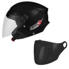 Imagem de Capacete Moto Aberto New Liberty 3 Pro Tork + Viseira Fumê, PRETO + VI
