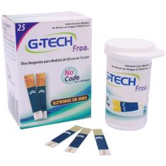 Imagem de Tiras Reagentes para Medição de Glicose G-Tech Free 1 com 25 unidades 25 Unidades
