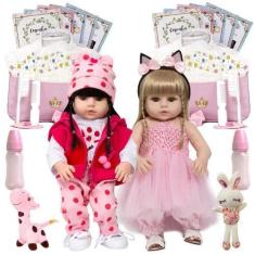 Imagem de Boneca Reborn Realista Gêmeas Girafa Bailarina Envio 24Hrs - Cegonha R