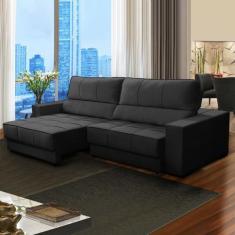 Imagem de Sofá 5 Lugares 280 Cm Retrátil Reclinável Mola Ensacada Orion Veludo P