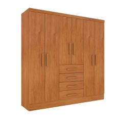 Imagem de Guarda Roupa Casal 6 Portas E 4 Gavetas Arizona Tcil Móveis Cinamomo
