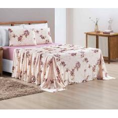 Imagem de Jogo De Lençol Super King 4 Peças Malha 100% Algodão - Bia Enxovais