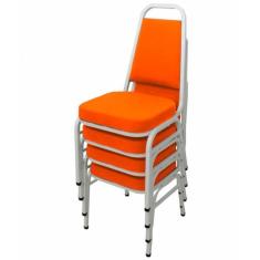 Imagem de Kit Com 4 Cadeiras Empilháveis Linha Hotel Plus Laranja