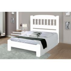 Imagem de Cama Queen Size Roma de Madeira Maciça Angelim Pedra/Tauari