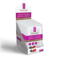 Imagem de Whey Protein Berries & Hibisco Caixa com 15 sachês de 30g Naiak