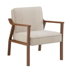 Imagem de Poltrona Antônia Off White e Nogueira