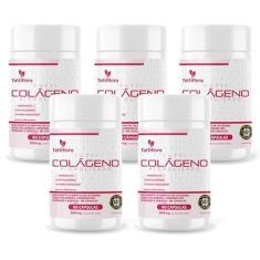 Imagem de 5x Tutti Colágeno Hidrolisado+Ácido Hialurônico+Q10+Biotina+Vit 60 Cápsulas 600Mg Tuttiflora