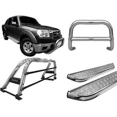 Imagem de Kit quebra mato+Estribo Chapa+Santo Ant Ranger 97 a 12 CROMO