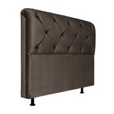 Imagem de Cabeceira Casal 140Cm Barbara Suede Marrom Id Milani Store