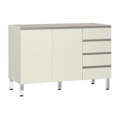 Imagem de Balcão De Pia Sem Tamp 120cm E Luci Legno Crem e Kashmir