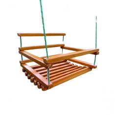 Imagem de Balanço Gangorra Infantil Madeira Verniz 35x35 Suporta 80 Kg