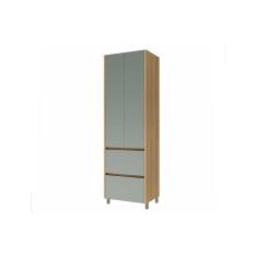Imagem de Armário De Cozinha Modulado Paneleiro Rainha C/ 2 Portas E 2 Gavetas 70cm Nature/verde - Nesher