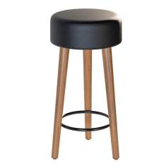 Imagem de Banqueta Baixa Cozinha Paris D-33 Rosqueáveis Preto