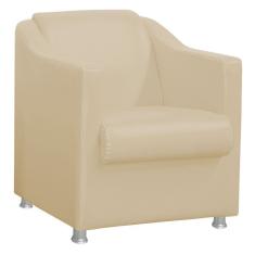 Imagem de Poltrona Decorativa Hilda Suede Bege - JRV Móveis