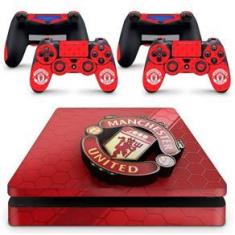 Imagem de Skin Adesivo Protetor para PS4 Slim Manchester United b2