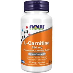 Imagem de L-carnitina 500 mg Now Foods 60 cápsulas vegetais