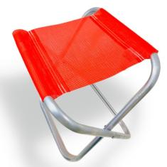 Imagem de Banqueta Banco Dobrável Alumínio Portátil Pesca Camping 90kg